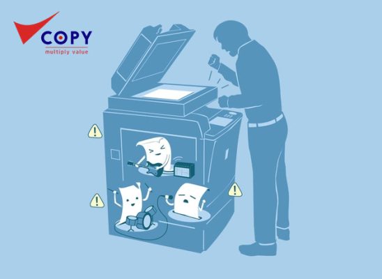 May Photocopy bi ket giay