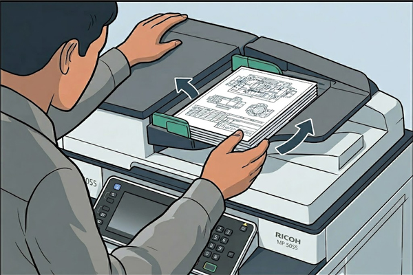 huong dan scan tu may photocopy ricoh mp 5055 ve may tinh1