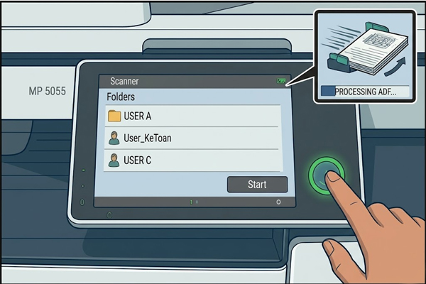 huong dan scan tu may photocopy ricoh mp 5055 ve may tinh4