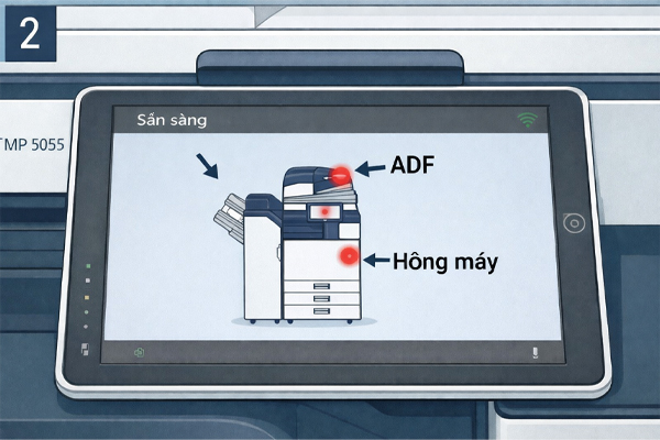 kẹt giấy máy photocopy Ricoh MP 5055