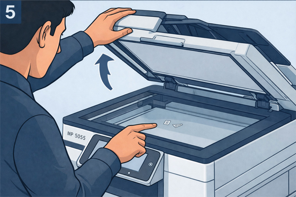 xu ly loi ket giay may photocopy ricoh mp 50554