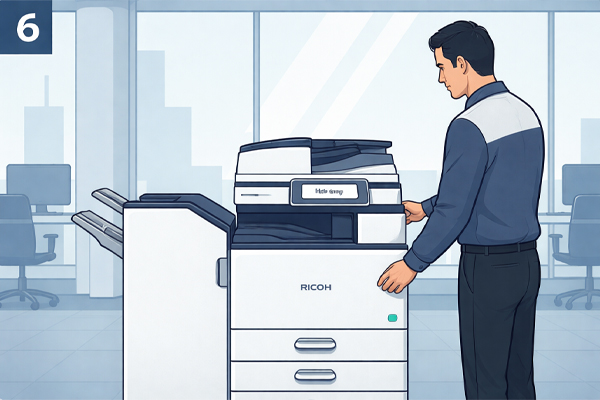 xu ly loi ket giay may photocopy ricoh mp 50555